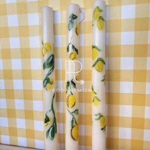 Πασχαλινή λαμπάδα - λεμόνι