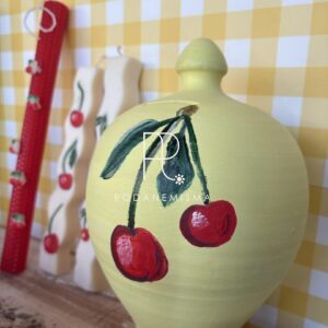 Κερμικός κουμπαράς με θέμα κεράσι σετ